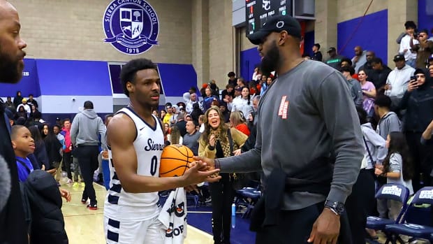 Sierra Canyon Bronny James LeBron James 61, Etiwanda 55 SC QF playoffs boys basketball by Nick Koza 3-2-23030220232796